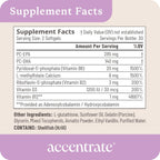 Accentrate110 - Focus Supplement - Methylated Vitamin B Complex with Omega 3 Fatty Acid Supplement - L-Methylfolate, Vitamin B12, P-5-P, Riboflavin, VIT D, – 60 Softgels (1 Month Supply)
