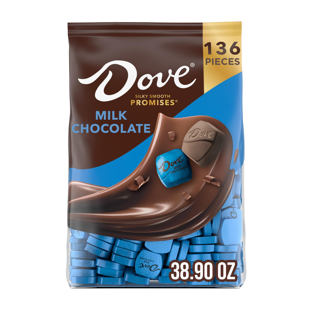 DOVE PROMISES Milk Chocolate Candy Individually Wrapped Bulk Pack (38.09 oz, 136 Piece) Bag