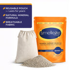 SMELLEZE Natural Mothball Smell Remover Pouch - Covers 375 sqft