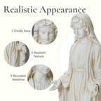 LuxenHome Virgin Mary Statue Outdoor, 29.5'' Large Outdoor Garden Statues