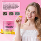 YXSW Women's Probiotics Slippery Elm Gummies, Sugar-Free Feminine Probiotics Gummies Support pH Balance, Gut Health & Immune System, Pineapple Flavor, 60 Count