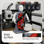 eSUN PLA+ Filament 1.75mm, 3D Printer Filament PLA Plus, Dimensional Accuracy +/- 0.03mm, 1KG per Spool, 4 Spools 3D Printing Filament, Fire Engine Red + Grey + Cold White + Black