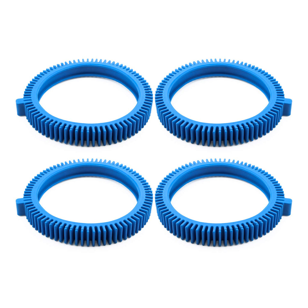 Funmit 896584000-143 Blue Front Tire Kit with Super Hump Replacement for Haywood Poolvergnuegen Select Pool Cleaners and Perfectly Compatible with Hayward Phoenix Cleaners (Pack of 4)