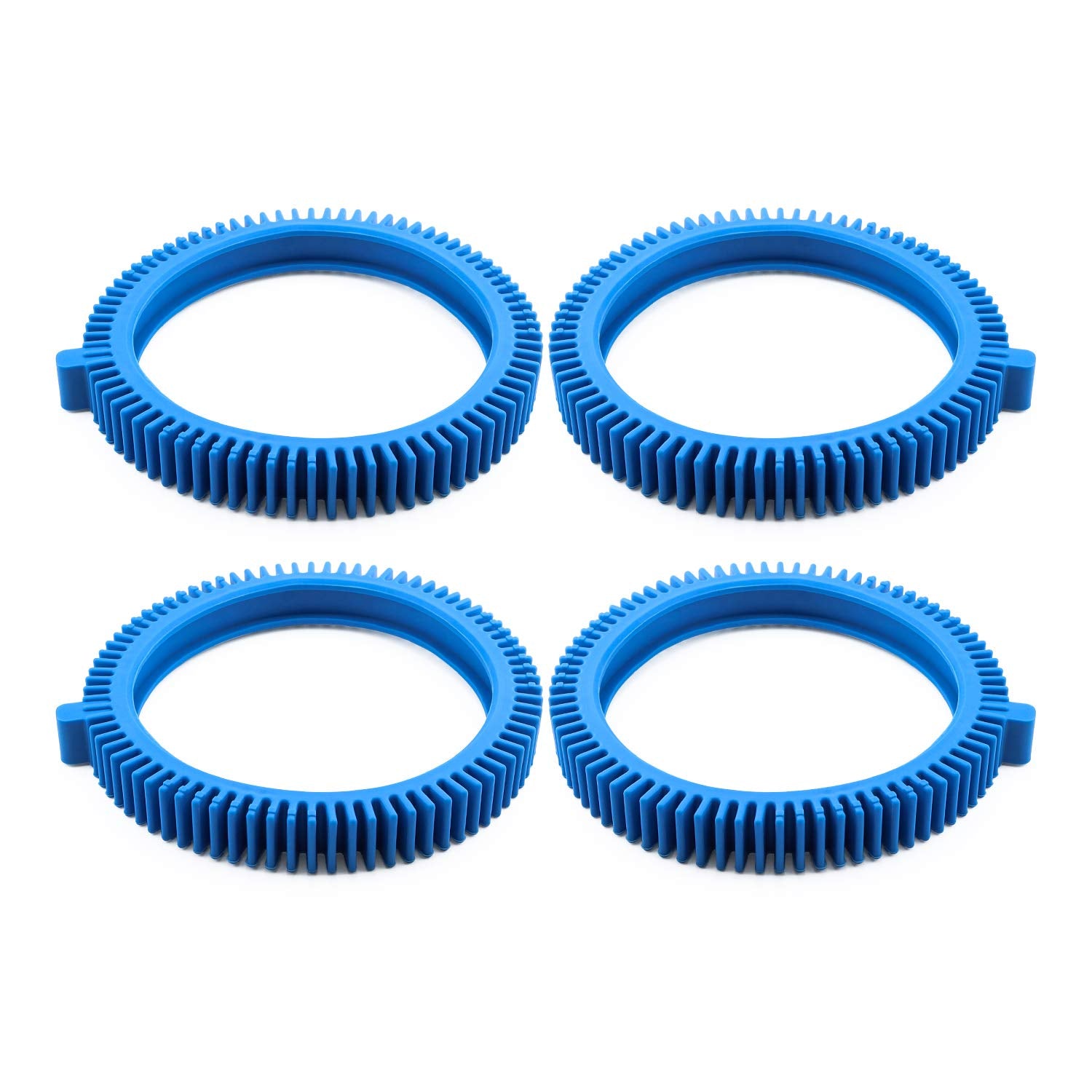 Funmit 896584000-143 Blue Front Tire Kit with Super Hump Replacement for Haywood Poolvergnuegen Select Pool Cleaners and Perfectly Compatible with Hayward Phoenix Cleaners (Pack of 4)