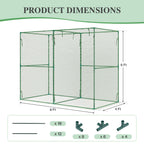 BPS Crop Cages for Garden Plant, 8x4x6 Ft Plant Netting Protection Tent with Zippered Door for Plants, Raised Garden Bed Cover with Frame for Vegetables, Fruits and Flowers