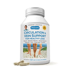 ANDREW LESSMAN Circulation, Vein Support for Healthy Legs 60 Capsules - High Bioactivity Diosmin, Butcher's Broom, Visibly Reduces Swelling and Discomfort in Feet, Ankles, Calves, Legs
