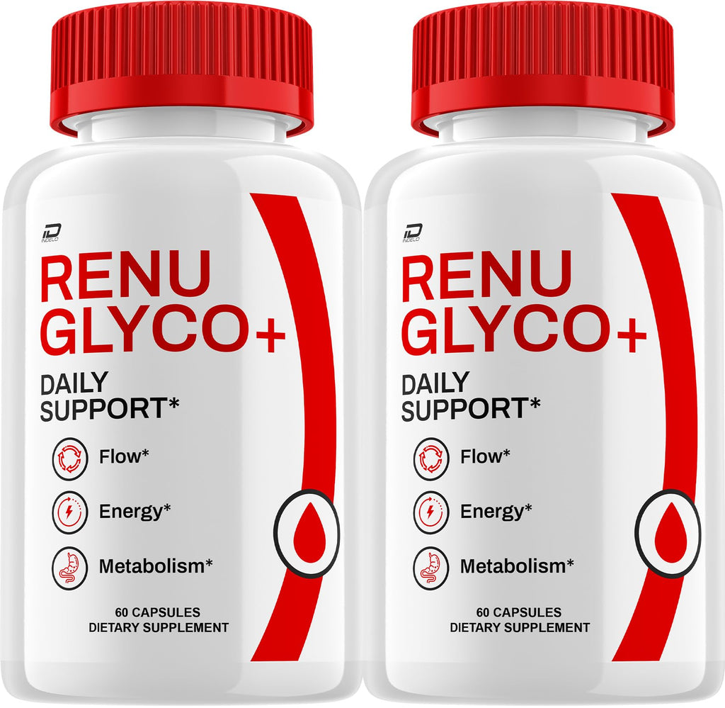 Indelo Renu Glyco Capsules, RenuGlyco Pills Supplement Reviews, Daily Support - 2 Pack - 120 Capsules