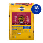 Pedigree High Protein Adult Dry Dog Food, Beef and Lamb, 18 lb