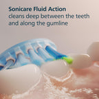 Philips Sonicare C3 Two-in-One Brush Heads, 4-Pack, 1 Year Supply, Black