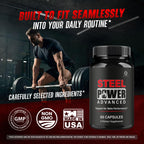 (2 Pack) Steel Power - Steel Power Pills All Natural Maximum Strength, Daily SteelPower Capsules Premium Advanced Support Formula for Overall Health & General Wellness, 120 Capsules for 2 Months