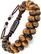 RTZN® Tigers Eye Bracelets for Men – Premium Artisan Handcrafted Golden Brown Tiger Eye Bead Bracelets – Natural Stone Tiger Eye Bracelet Men Beaded Bracelets (Morocco)