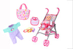 Dream Collection, Baby Doll Care Gift Set with Stroller - Lifelike Baby Doll and Accessories for Realistic Pretend Play, Posable Soft Toy - 12”