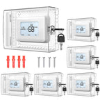 6 PCS Large Thermostat Lock Box Cover with Key, Clear Thermostat Cover with Lock Compatible with Home Thermostat On Wall, AC Lock Box Cover with Key Fits Thermostats 5" H x 6" W or Smaller