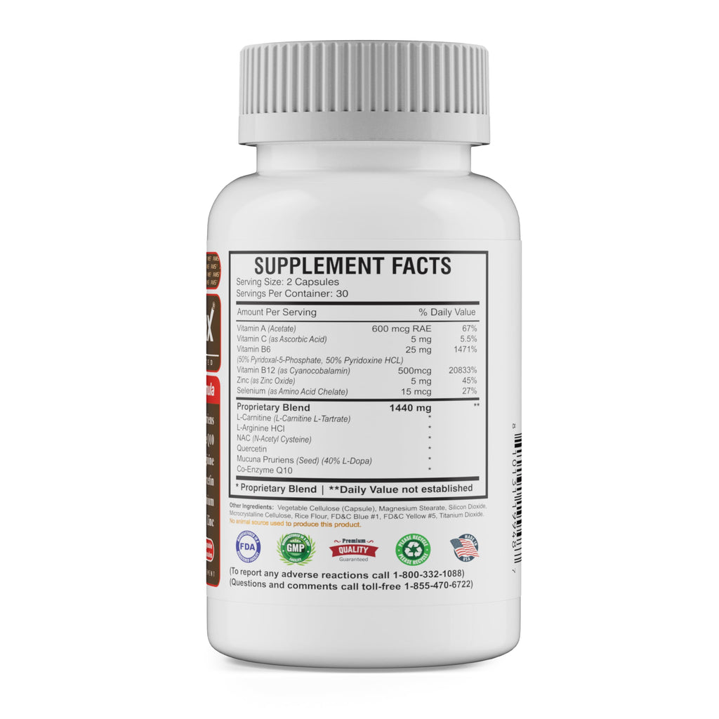 Motility Max – Supports Sperm Motility & Reproductive Health Promotes Healthy Blood Flow, Libido & Testosterone Levels Antioxidant Formula with L-Arginine, L-Carnitine & Essential Nutrients 60 Capsule