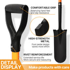 KOLEIYA Drain Spade, 45 Inch Heavy Duty Sharp Shooter Shovel with Fiberglass Handle, D-Grip Digging Shovel for Gardening, Planting, Trenching & Transplanting