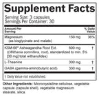 BRAINMD Stress Relief & Sleep Supplement - Natural Calming Formula with GABA & Magnesium - 60 Capsules