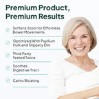 Organics Ocean Better Fiber - Daily Fiber Supplement - Soften Stool for Effortless Bowel Movements - with Psyllium Hulk and Slippery Elm - 3 Bottles