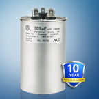 QYCKFIXR AC Capacitor 50+5 uF 50/5 MFD ±6% 370V/440VAC CBB65 Dual Run Circular Start Capacitor for Heat Pump Air Conditioner，Ten Years of Coverage