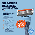 Dollar Shave Club | 6 Blade Razor Refills (8 Pack) | 6 Stainless Steel Blades for a Close & Comfortable Shave