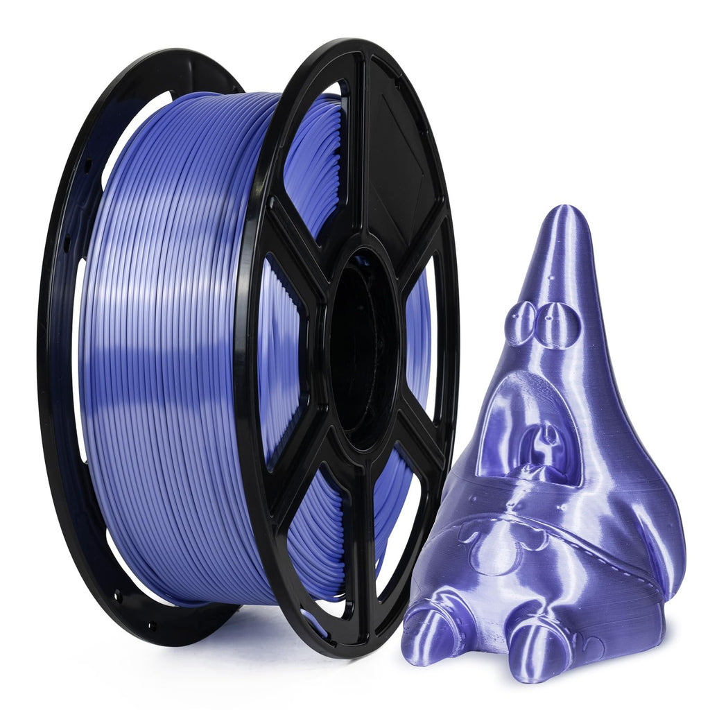 FLASHFORGE Silk PLA Filament 1.75mm Violet, 3D Printer Filament 1kg (2.2lbs) Spool, Smooth and Silky Texture 3D Printing Filament, Dimensional Accuracy +/- 0.02mm