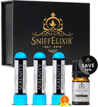 Serenity Aromatherapy Nasal Inhaler Kit – DIY 3-Pack with Essential Oil Blend, Calm Mood & Stress Relief, Premium Gift Set