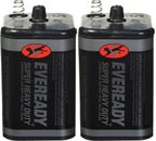 EVEREADY 6V Battery, Super Heavy Duty 6 Volt Battery, 2 Count
