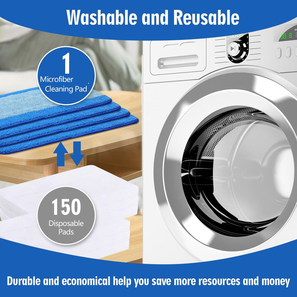 Gazeer 8 Pack Microfiber Cleaning Pads Compatible with Bona Mops, Safe for Hardwood and Hard-Surface Floors, Washable, Reusable
