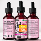 (2 Pack) Vitamin B12 and B6 Liquid Drops, B12 Sublingual Vitamin B Complex - B 12 Vitamin 5000mcg - B12 Methylcobalamin for Energy, Brain, and Heart Support with 27,200 mcg, Fruit Punch, 80 Servings