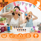 Bememo 100 Pcs Little Jesus Figures Jesus Loves You Original Design Pocket Rubber Little Figures to Hide and Seek Sunday Religious Party Share Easter Gifts(Orange)