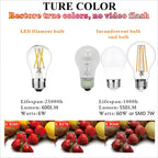 LiteHistory A15 LED Bulb 6W Equal E26 Led Bulb 60 Watt Non-Dimmable Edison Light Bulb Neutral White 4000K Clear AC120V 600LM E26 Bulb for Ceiling Fan,Wall sconces,Fridge,Desk lamp Pack of 6