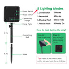 2 Pack 480 LED Solar Chrismas Lights Outdoor, Solar String Lights for Outside with 8 Modes & Memory Function, Waterproof Twinkle Light for St Patrick's Day Xmas Tree Yard Party Decorations (Green)