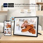 AEEZO Digital Picture Frame, 10.1 Inch Digital Photo Frame with 1280 * 800 HD IPS Touch Screen, Smart Digital Frame Built-in 32GB Memory, Auto-Rotate Easy Setup via AiMOR APP(Black)