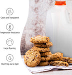 MT Products 64 Oz. Empty HDPE Plastic Juice/Milk Bottles with Tamper Evident Caps - Case of 60