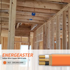Energeaster 10/2 NM-B Wire,with Ground Indoor Electrical Copper Wire，10 Gauge Wire 2 Conductor Non-Metallic Sheathed Copper Cable(25FT Orange)