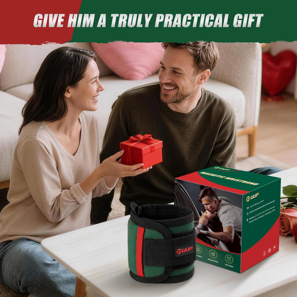 UUP Magnetic Wristband with LED Light Tool Belt Gifts for Men Mechanic