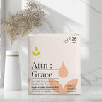 Attn: Grace Moderate Incontinence Pads for Women 2-Pack (56 Pads Total / 28 per Pack) - High Absorbency for Sensitive Skin - Protection for Heavy Bladder Leakage/Discreet, Breathable, & Plant-Based