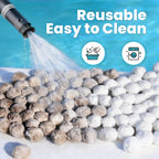 Vidapool 3.1 lbs Pool Filter Balls for Sand Filter Pumps, Reusable White Filter Balls for Swimming Pools, Efficient & Lightweight Sand Filter Balls, Replaces 100 lbs Pool Filter Sand