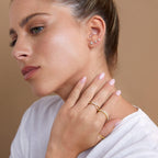 PAVOI Dainty Classic Stud Studs, Yellow Gold, Size 2mm, 3mm, 4mm
