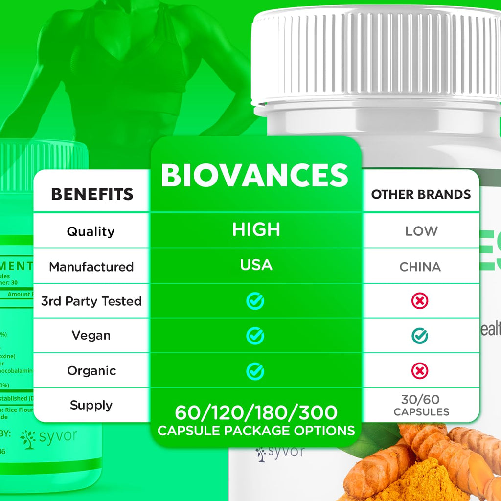 Biovances Capsules, Official Biovances Pills with All Natural Ingredients, Advanced Formula for Optimal Health & Overall Wellness Support with Maximum Strength Vitamins for Women & Men (60 Capsules)