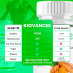 Biovances Capsules, Official Biovances Pills with All Natural Ingredients, Advanced Formula for Optimal Health & Overall Wellness Support with Maximum Strength Vitamins for Women & Men (60 Capsules)