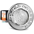SURAIELEC 6 Inch Small LED Spa Light for Inground Pool, 120V AC 10W Underwater Pool Light, Cool White 6000K, Fits Pentair and Hayward Wet Niches, IP68 Waterproof, 50 FT Cord