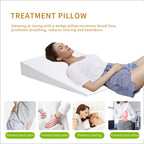Cobplns Large Adults Pillow Wedge For Acid Reflux,Triangle Foam Wedge Body Support Incline Cushion To Elevate Upper Body,Acid Reflux Wedge Pillow For Sleeping,5" High, 26" Wide,White
