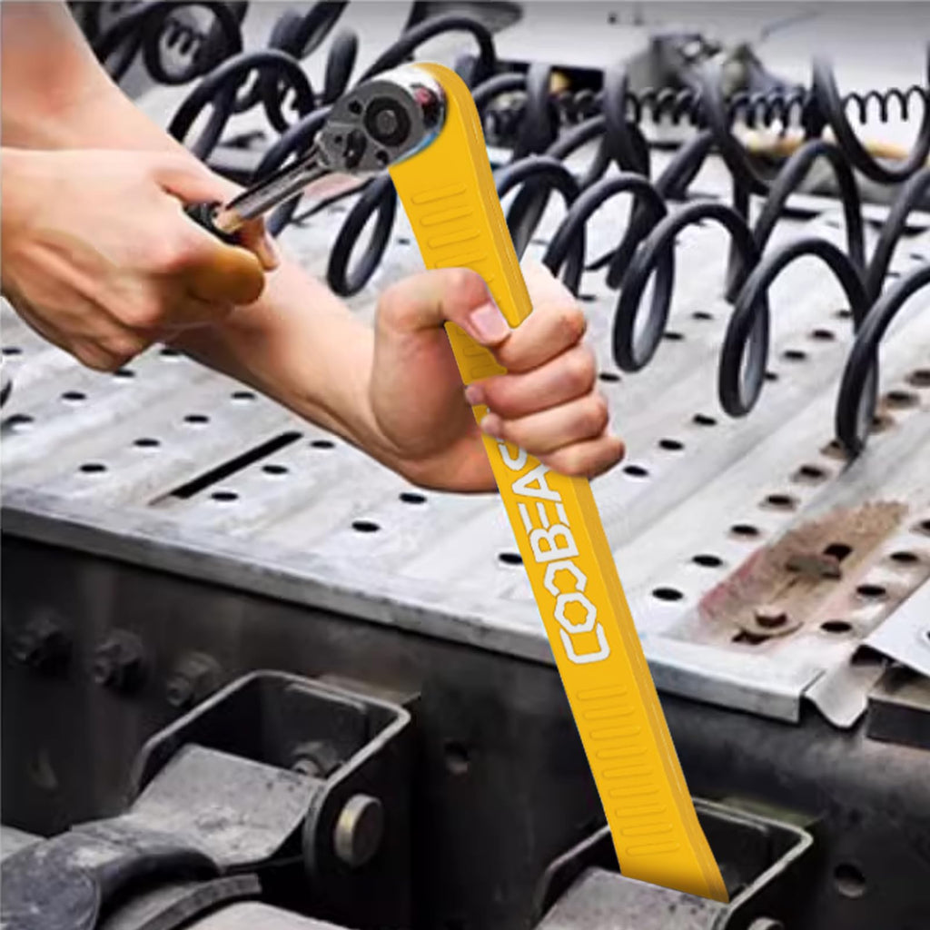 coobeast Offset Extension Wrench Impact Ready Socket Wrench Extender Tool with Versatile 1/4", 3/8", and 1/2" Square Drive Adapters, Universal Extensions Wrench for Small Place, Yellow