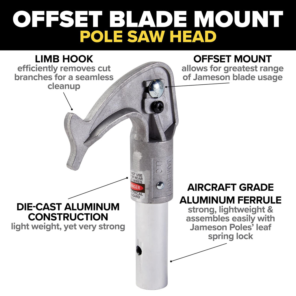 Jameson PS-3FPS1 Tri-Cut Pole Saw Head Kit, 13-Inch Barracuda Blade, Converts Extension Poles for Precise Tree Trimming and Pruning