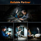 Ruboliy 2Pack Magnetic Rechargeable LED Work Light/Flashlight for Mechanics