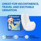 HONEY CARE All-Absorb A25 Male Dog Wrap, 50 Count, Medium, White