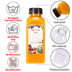 SUPERLELE 20pcs 16oz Juice Bottles, Plastic Juicing Bottles with Caps, Clear Drink Containers with Lids for Drinking, Smoothie and Other Beverages