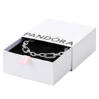 PANDORA ME Link Chain Bracelet - Bracelet for Women - Compatible with ME Charms - Features 2 Connectors - Gift for Her - Sterling Silver - with Gift Box - 7.9"