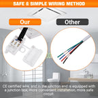 FEITON Square Bathroom Exhaust Fan with LED Light, Adjustable Color Temperature(3000K/4500K/6000K), 110 CFM 30W 4 Inch Duct, 110-220V 1.0 Sones Quiet Bathroom Ventilation Fan Light Combo Ceiling Mount