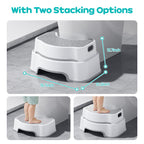 Squatting Potty for Adults, 16.7" Toilet Stool Squat Adult, Bathroom Stool Heavy Duty, Anti Slip Toilet Step for Bathroom